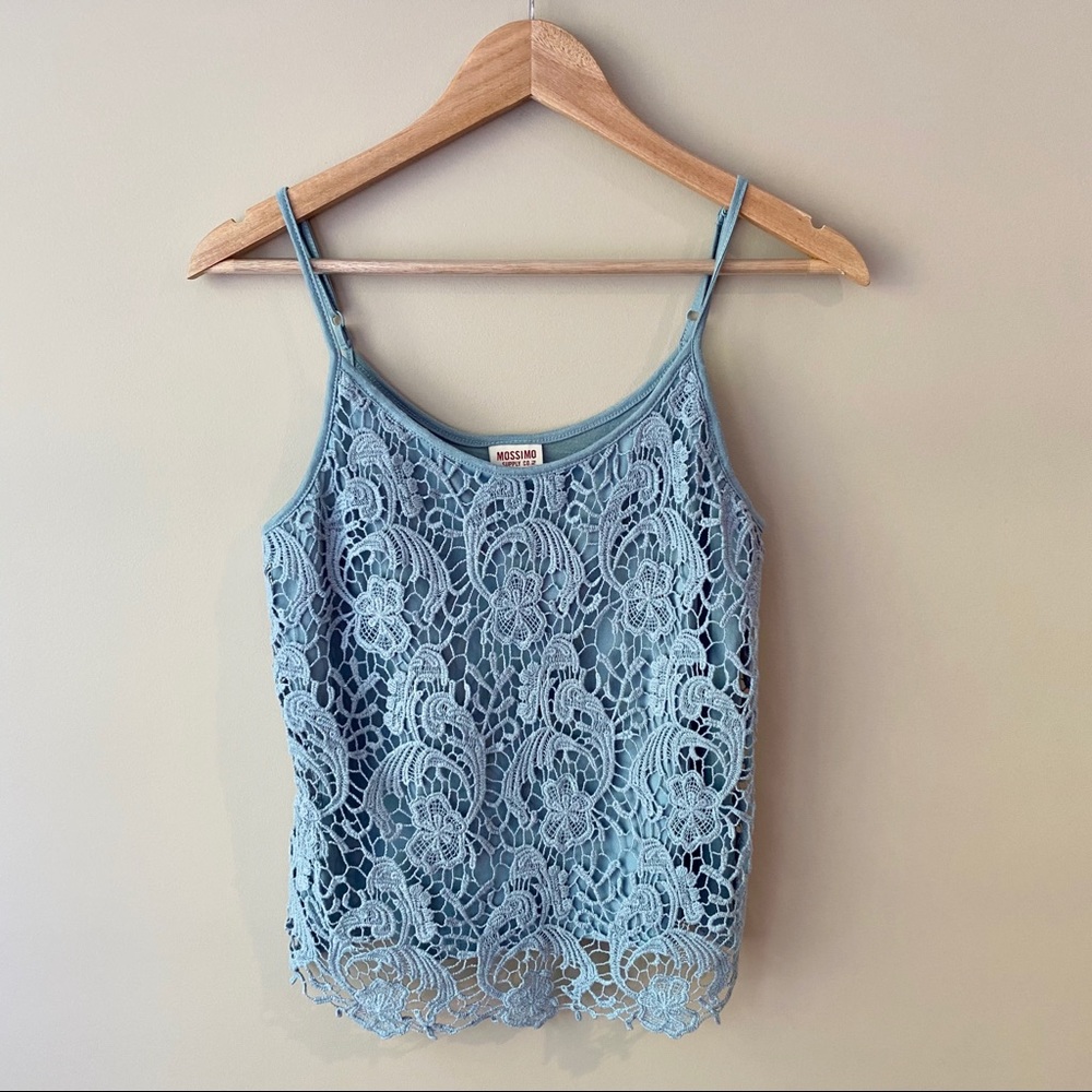 Light Blue Lace Tank